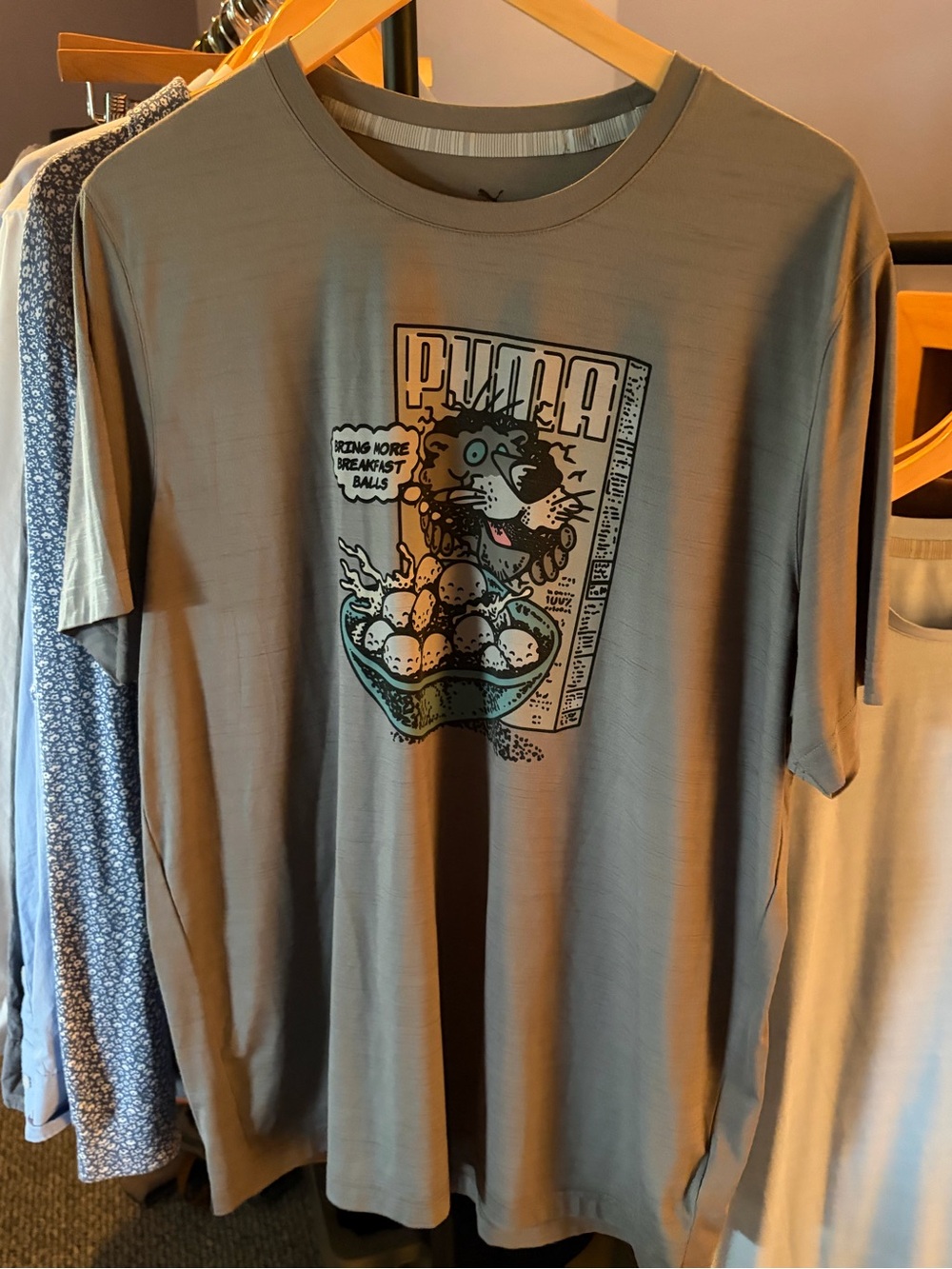 Puma Men's Graphic Golf Tee - Grey